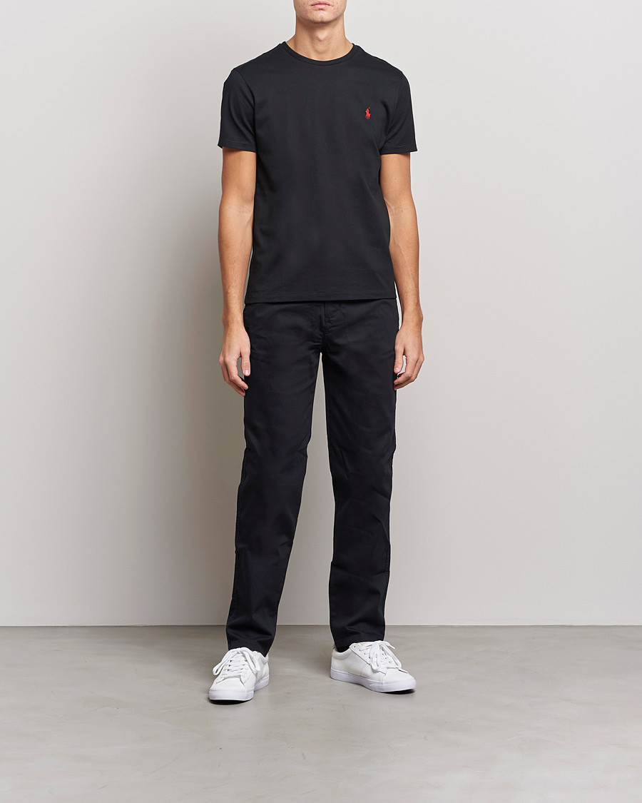 Herre | T-Shirts | Polo Ralph Lauren | Custom Slim Fit Tee RL Black