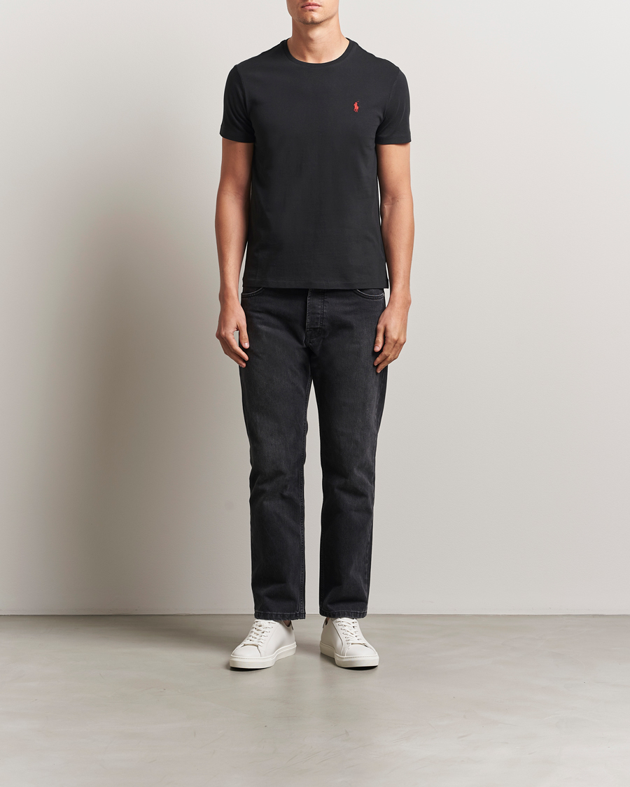 Herre | T-Shirts | Polo Ralph Lauren | Custom Slim Fit Tee RL Black