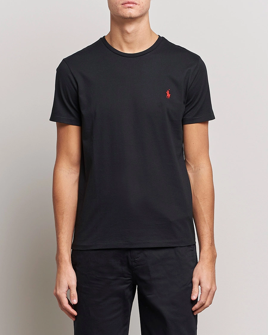 Herre | T-Shirts | Polo Ralph Lauren | Custom Slim Fit Tee RL Black