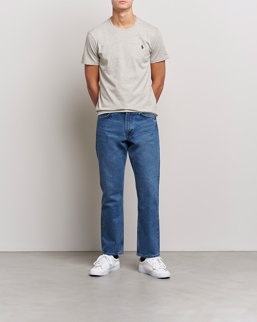 Herre | T-Shirts | Polo Ralph Lauren | Custom Slim Fit Tee New Grey Heather
