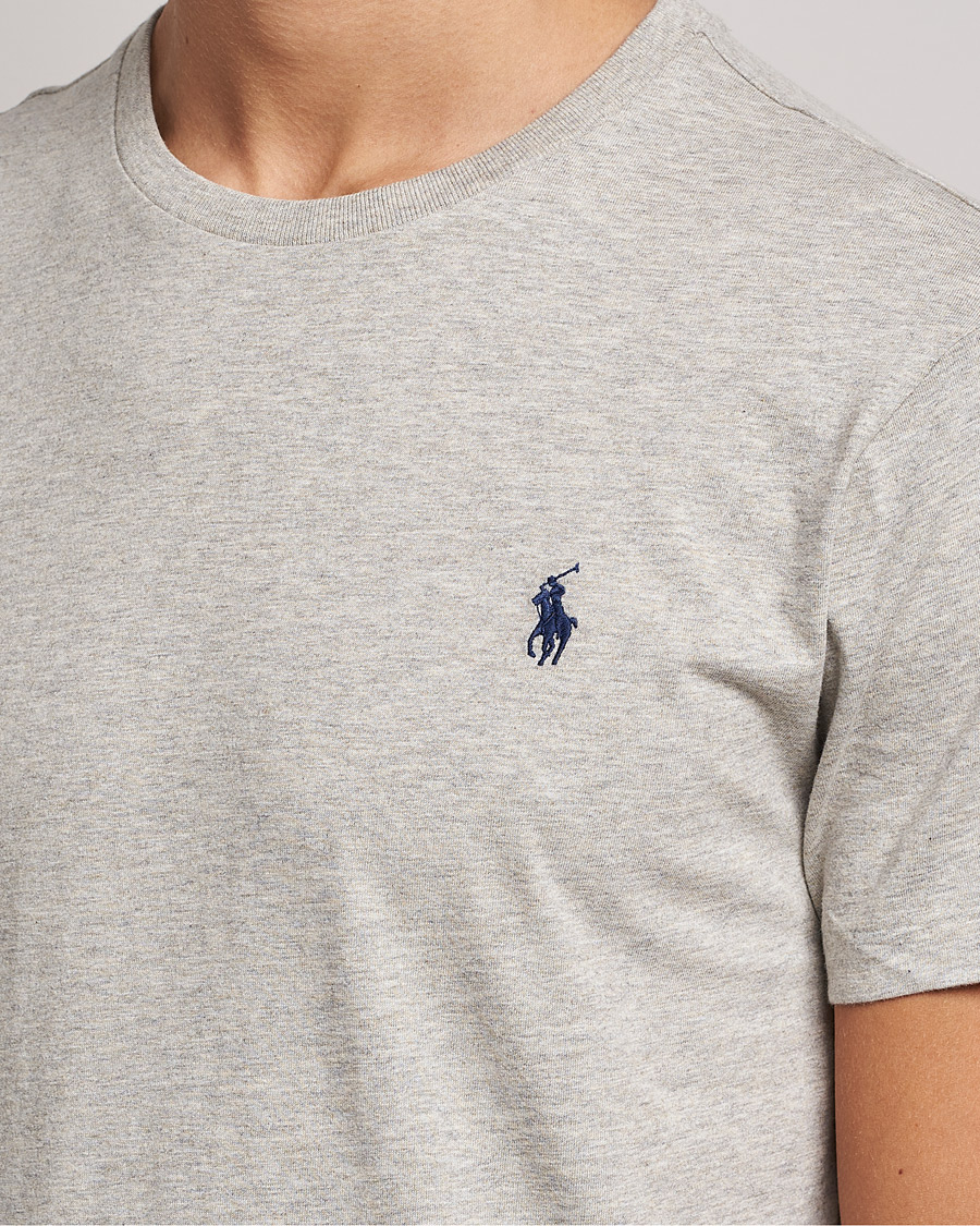 Herre | T-Shirts | Polo Ralph Lauren | Custom Slim Fit Tee New Grey Heather