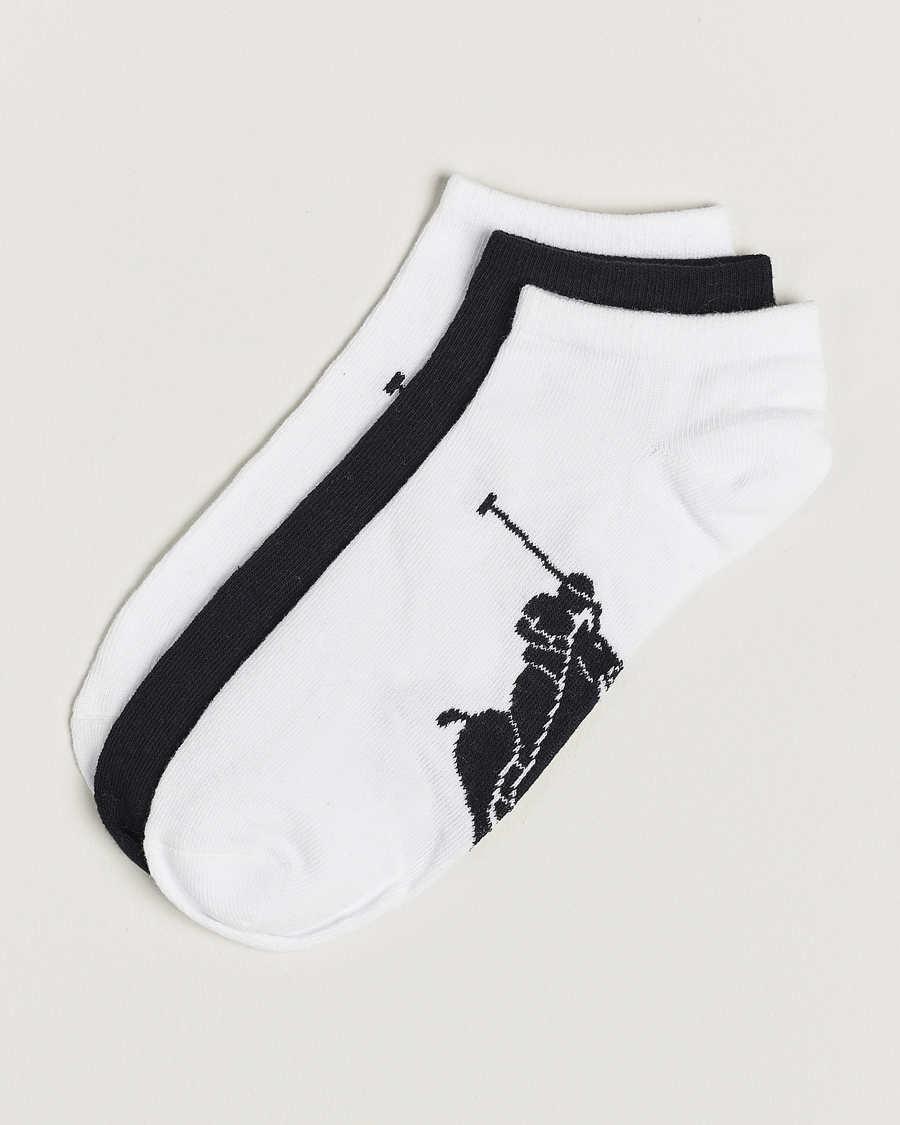 Herre | Undertøy | Polo Ralph Lauren | 3-Pack Sneaker Socks White/Black/White