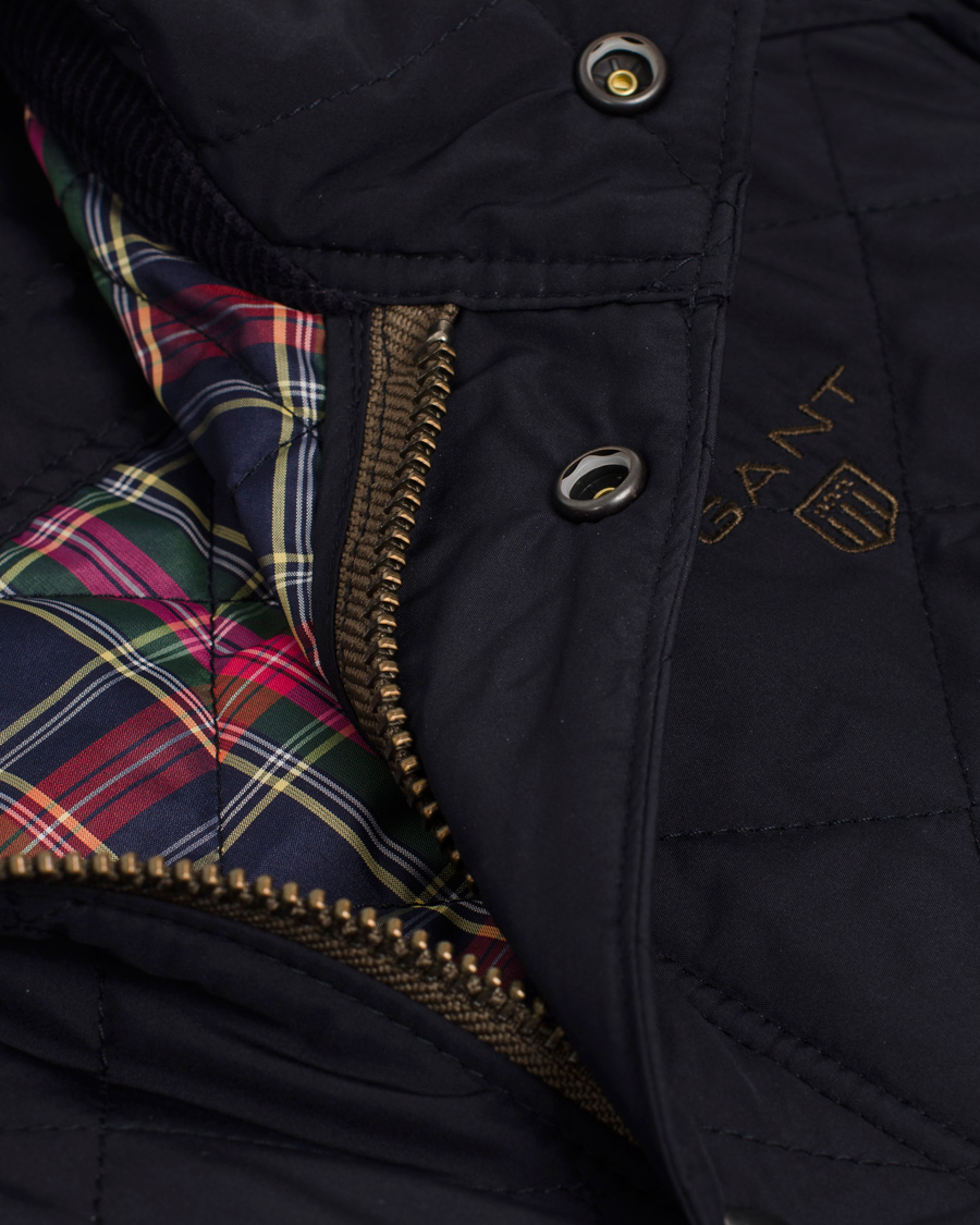 Herre | Jakker | GANT | The Central Park Quilted Jacket Air Force Blue