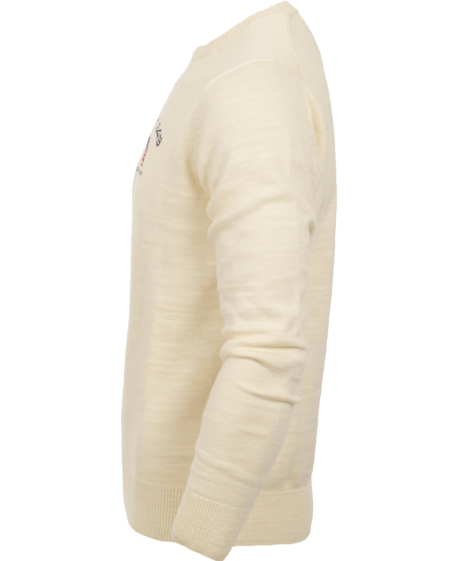 Herre | Gensere | GANT | Natural Cotton Retro Flag Crew Ivory