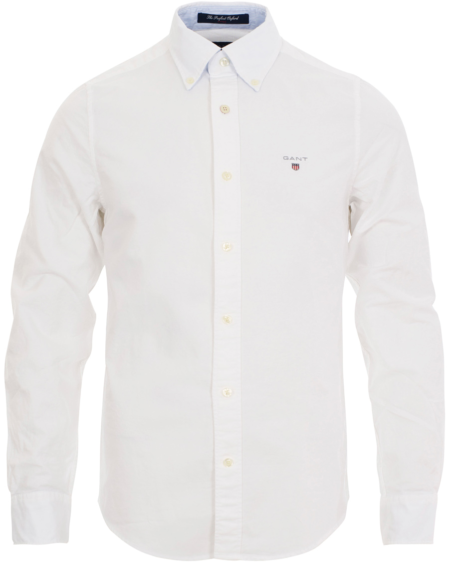 Herre | Skjorter | GANT | The Perfect Oxford Shirt Fitted Body White