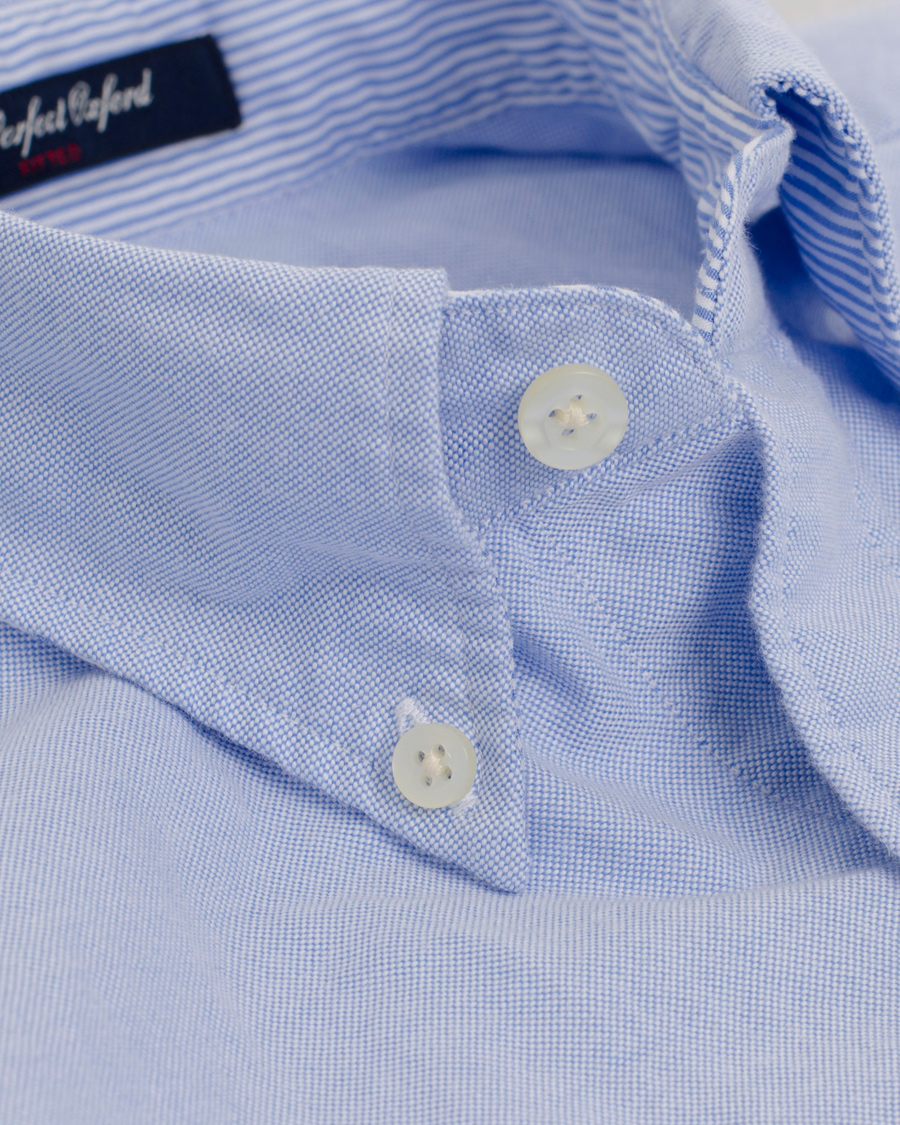Herre | Skjorter | GANT | The Perfect Oxford Shirt Fitted Body Capri Blue