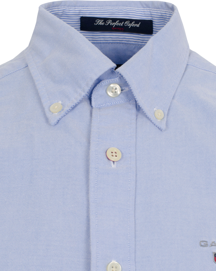 Herre | Skjorter | GANT | The Perfect Oxford Shirt Fitted Body Capri Blue