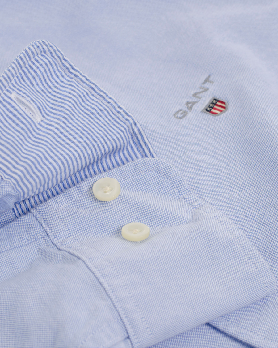 Herre | Skjorter | GANT | The Perfect Oxford Shirt Fitted Body Capri Blue