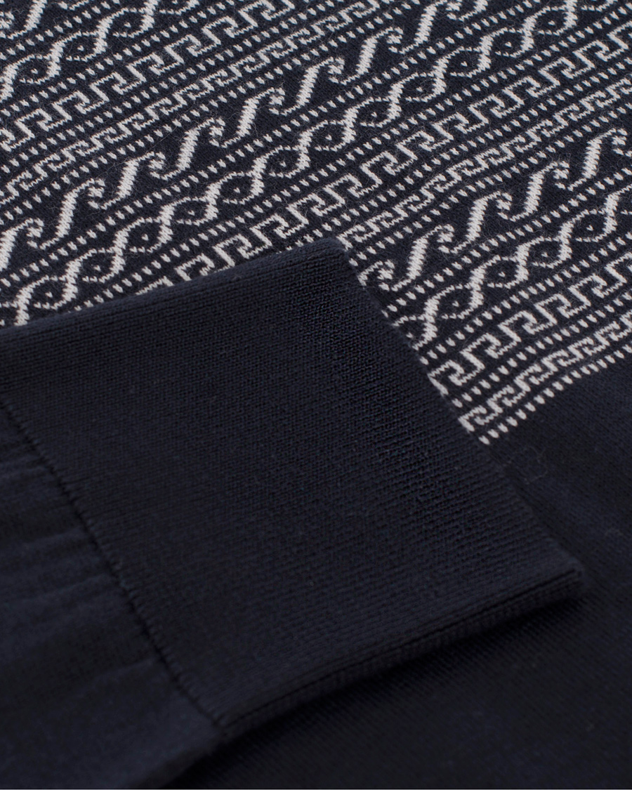 Herre | Gensere | John Smedley | Alnwick Slim Fit Cotton Pullover Navy/White