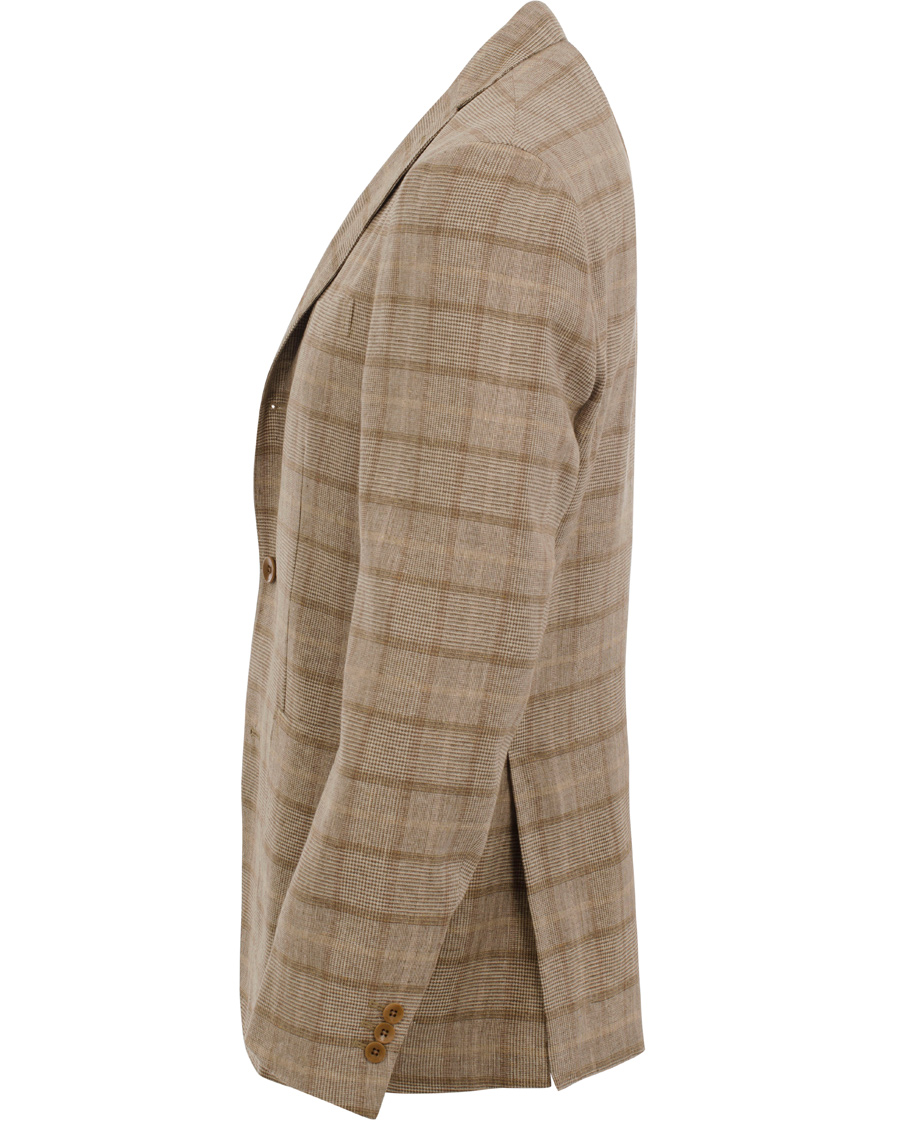 Herre | Dressjakker | Boglioli | Dover Patch Pocket Prince Of Wales Blazer Beige