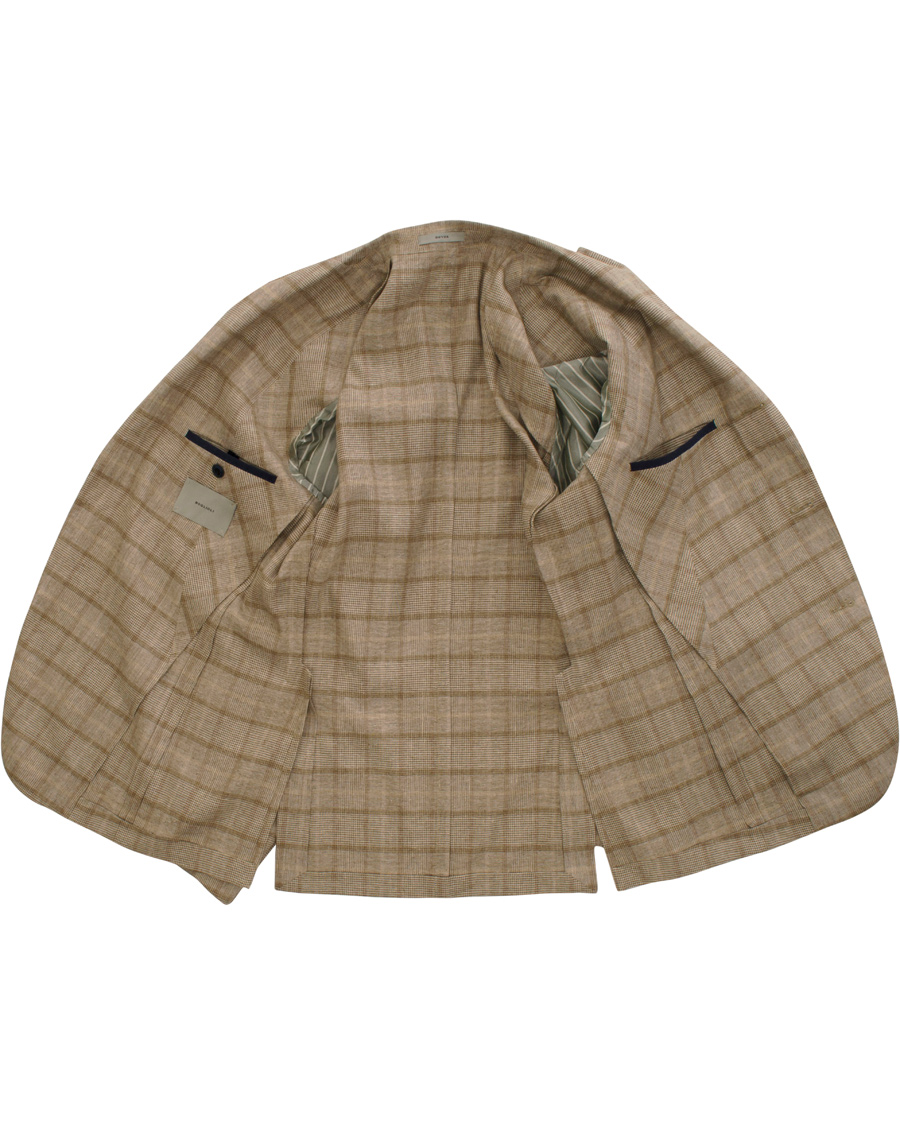 Herre | Dressjakker | Boglioli | Dover Patch Pocket Prince Of Wales Blazer Beige