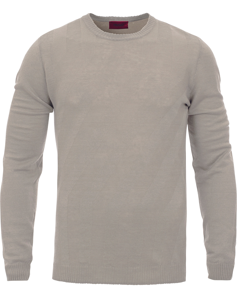 Herre | Gensere | HUGO | Seel Knitted Sweater Medium Beige