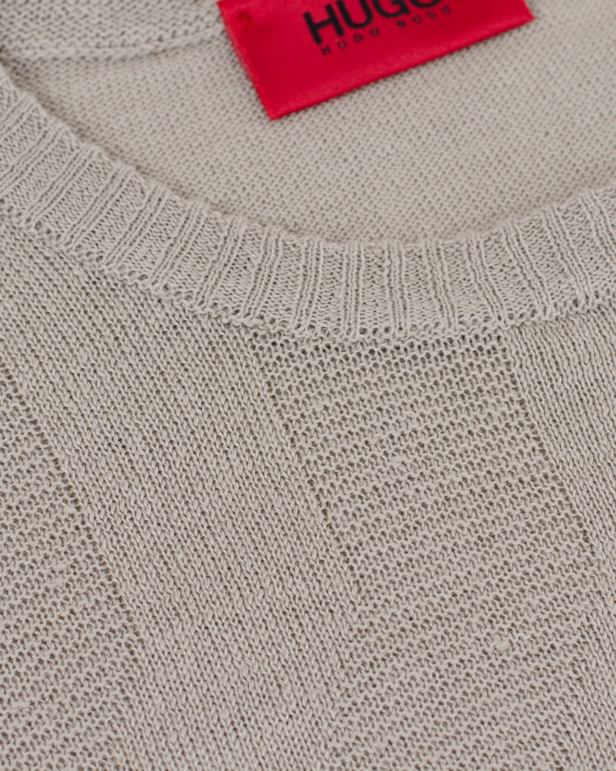 Herre | Gensere | HUGO | Seel Knitted Sweater Medium Beige