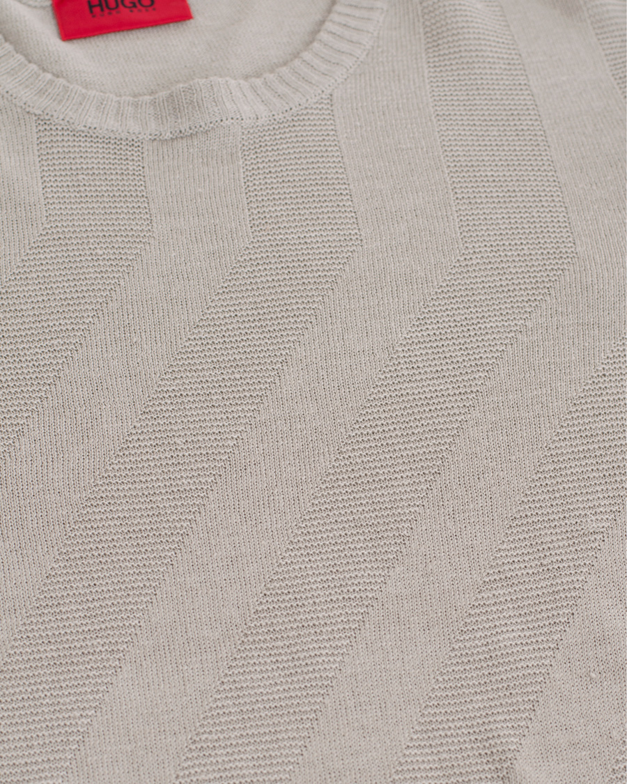 Herre | Gensere | HUGO | Seel Knitted Sweater Medium Beige