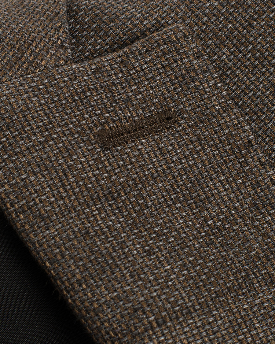 Herre | Dressjakker | J.Lindeberg | Hopper Soft Basket Linen Blazer Brown/Grey