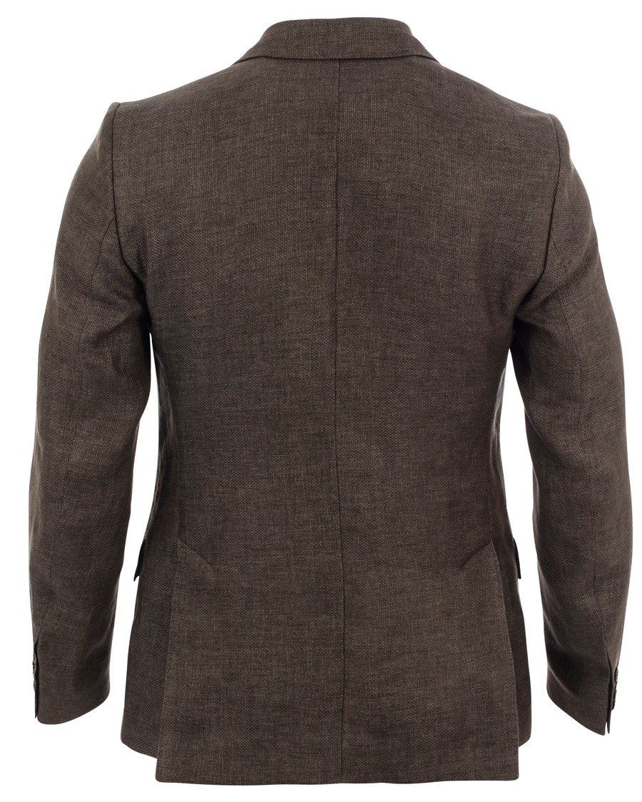 Herre | Dressjakker | J.Lindeberg | Hopper Soft Basket Linen Blazer Brown/Grey
