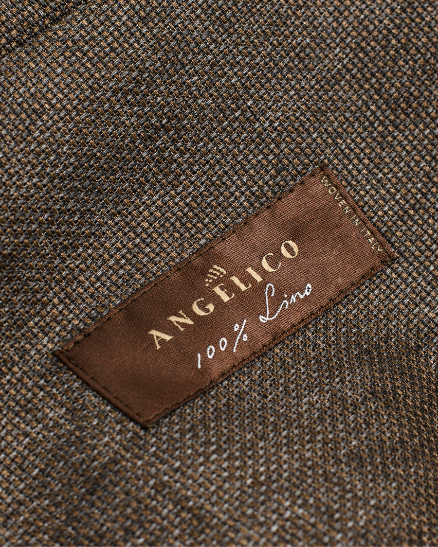 Herre | Dressjakker | J.Lindeberg | Hopper Soft Basket Linen Blazer Brown/Grey
