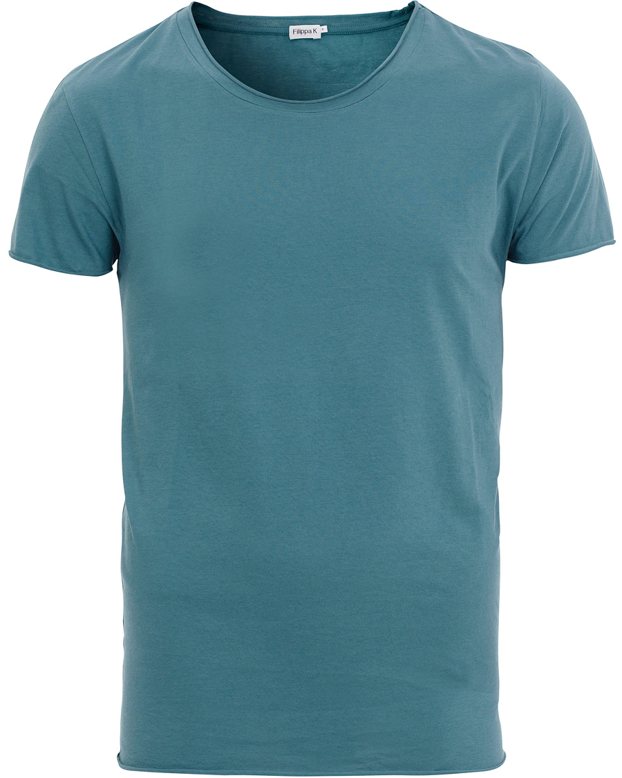 Herre | T-Shirts | Filippa K | Single Jersey Roll Edge Tee Octane Green