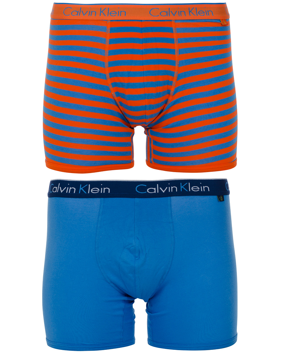 Herre | Undertøy | Calvin Klein | CK One Boxer 2-Pack Blue/Orange Striped