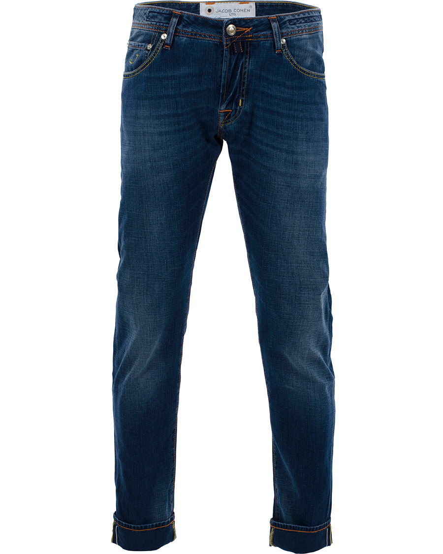 Herre | Jeans | Jacob Cohën | 622 Luxury Edition Jeans Mid Blue/Red Label