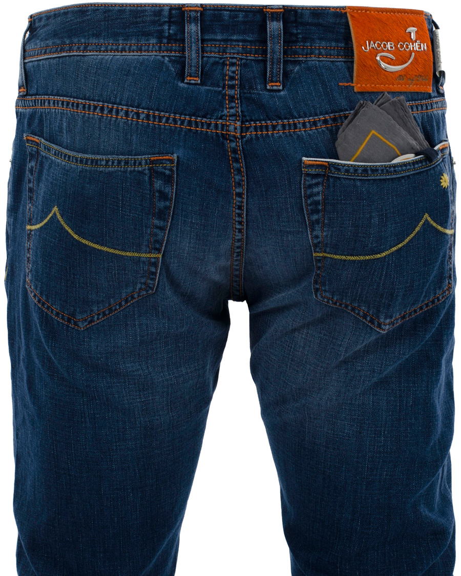 Herre | Jeans | Jacob Cohën | 622 Luxury Edition Jeans Mid Blue/Red Label