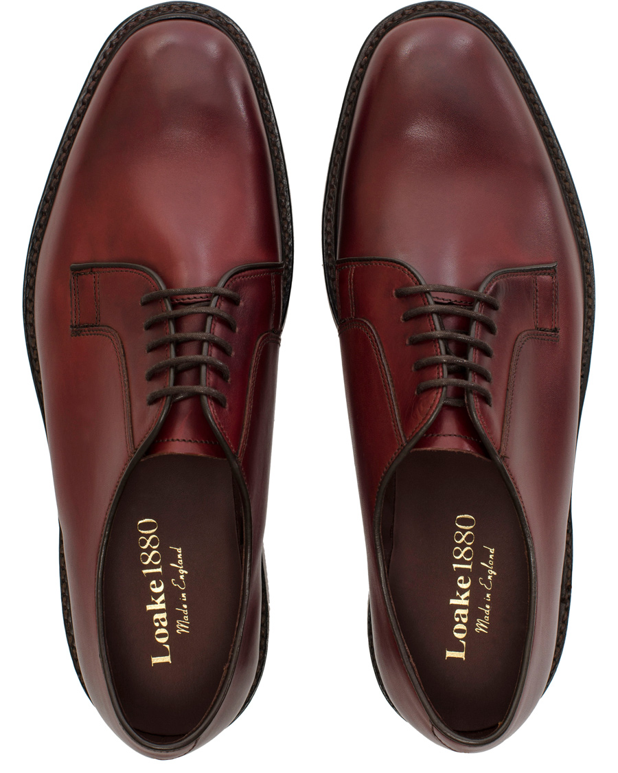 Herre | Loake 1880 Perth Derby Burgundy Burnished Calf | Loake 1880 | Perth Derby Burgundy Burnished Calf