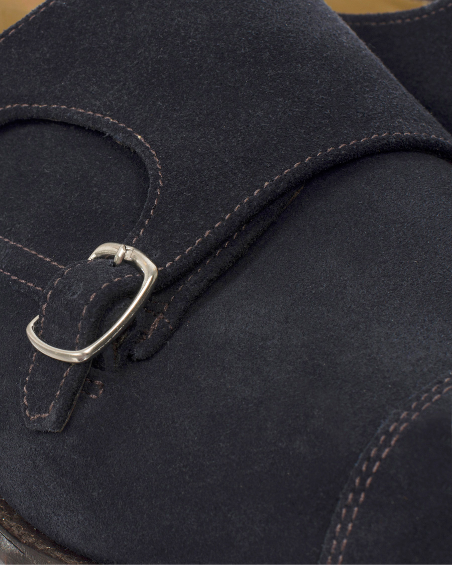 Herre | Loake 1880 MTO Cannon Monkstrap Navy Suede | Loake 1880 | MTO Cannon Monkstrap Navy Suede