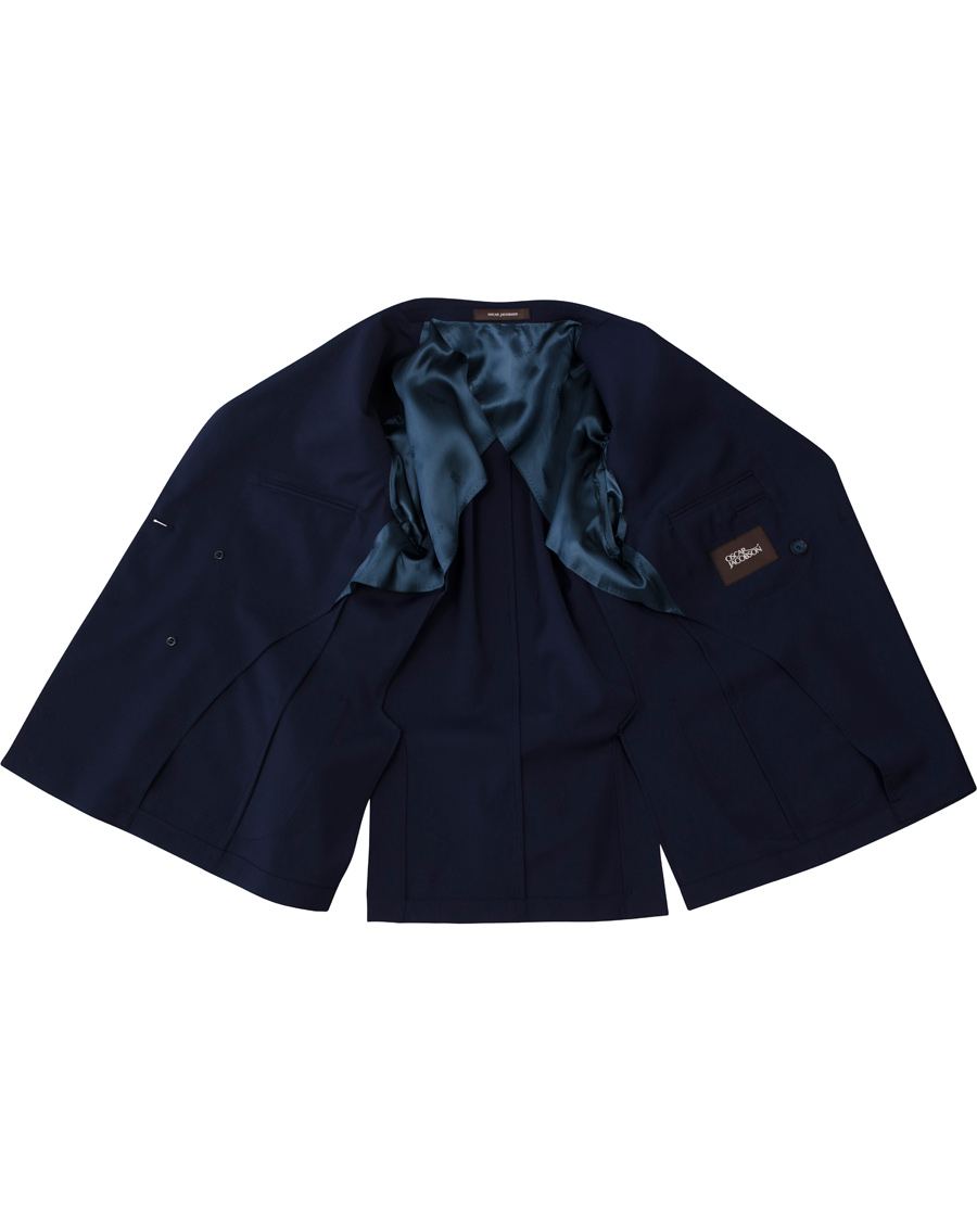 Herre | Dressjakker | Oscar Jacobson | Erik Double Breasted Blazer Napoli Blue