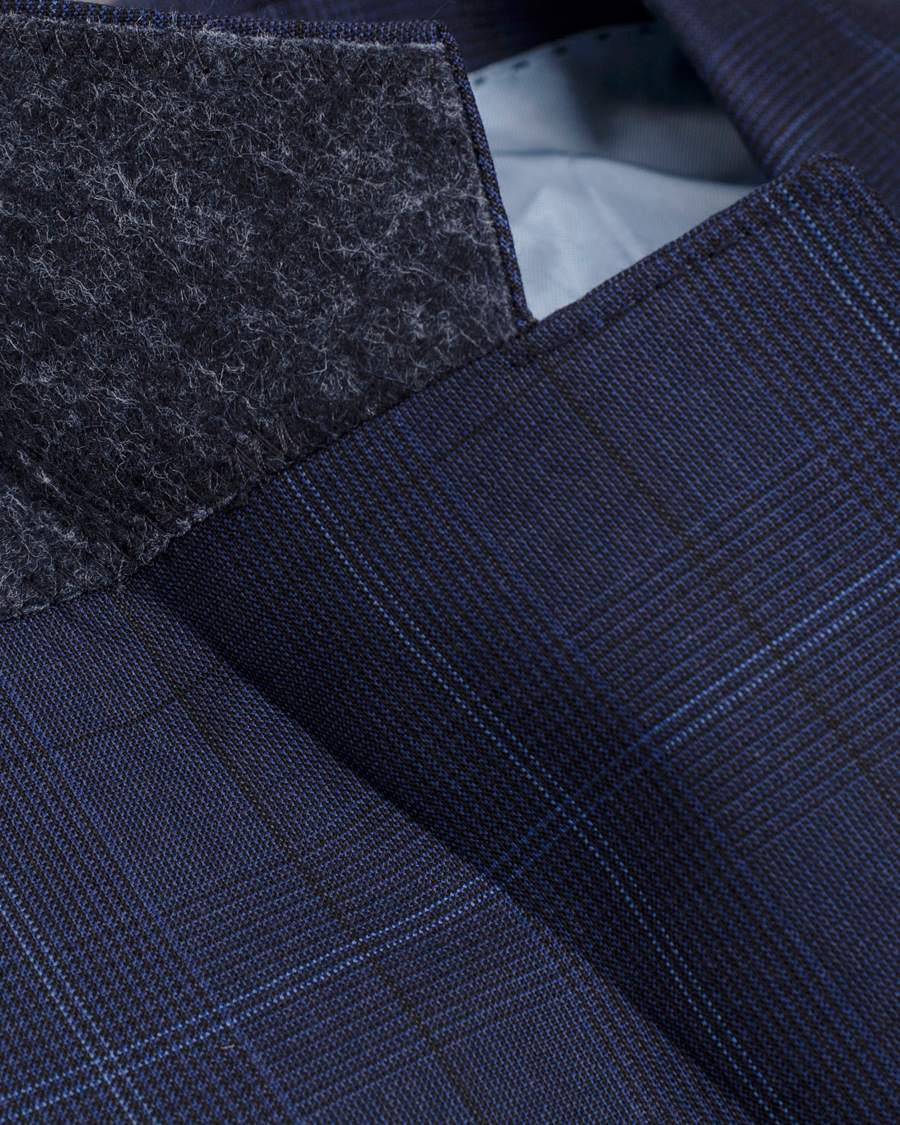 Herre | Dresser | Oscar Jacobson | Edmund Window Pane Reda Suit Dark Blue