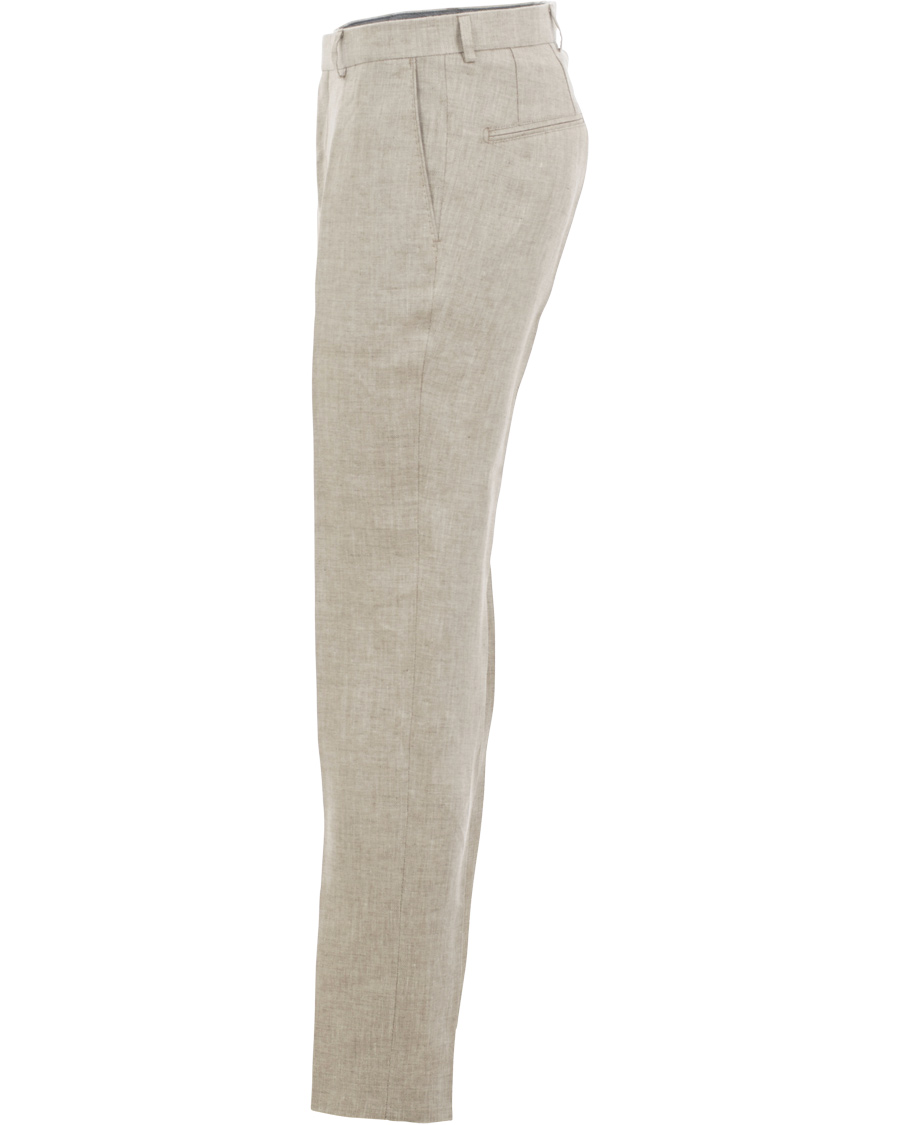 Herre | Bukser | Oscar Jacobson | Damien Linen Trousers Nature