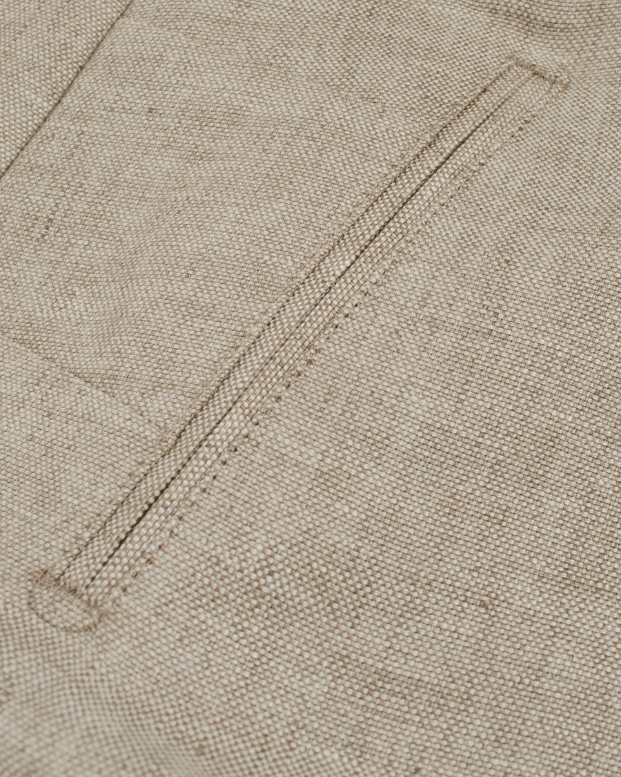 Herre | Bukser | Oscar Jacobson | Damien Linen Trousers Nature