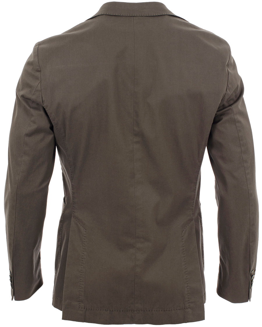 Herre | Dressjakker | Oscar Jacobson | Einar Stretch Cotton Blazer Khaki Green