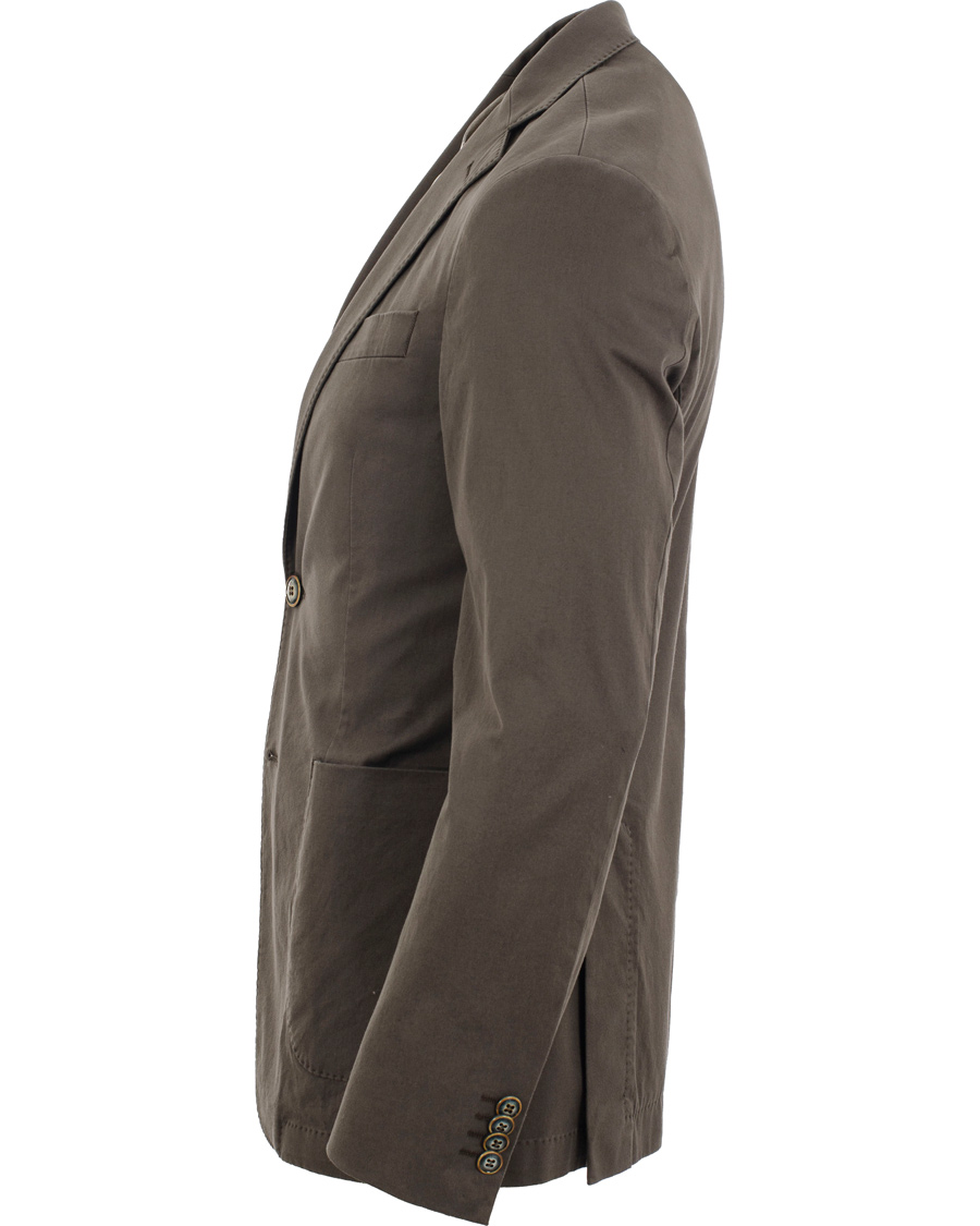 Herre | Dressjakker | Oscar Jacobson | Einar Stretch Cotton Blazer Khaki Green