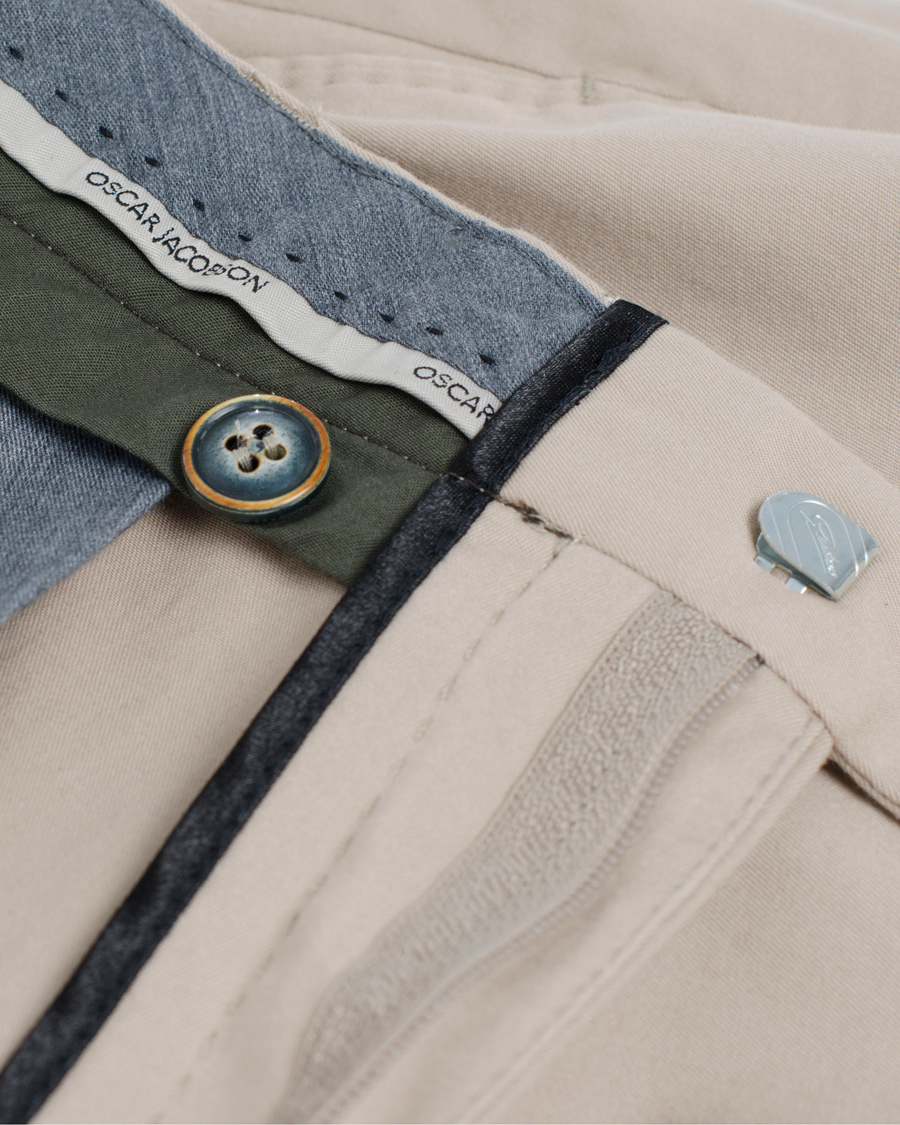 Herre | Bukser | Oscar Jacobson | Denzel Stretch Cotton Trousers Beige 52