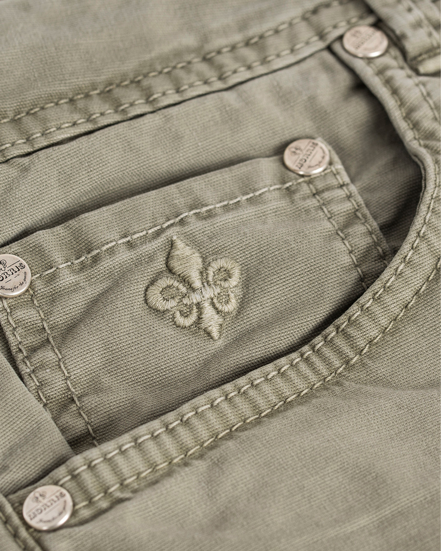 Herre | Bukser | Morris | James Canvas 5-Pocket Washed Olive