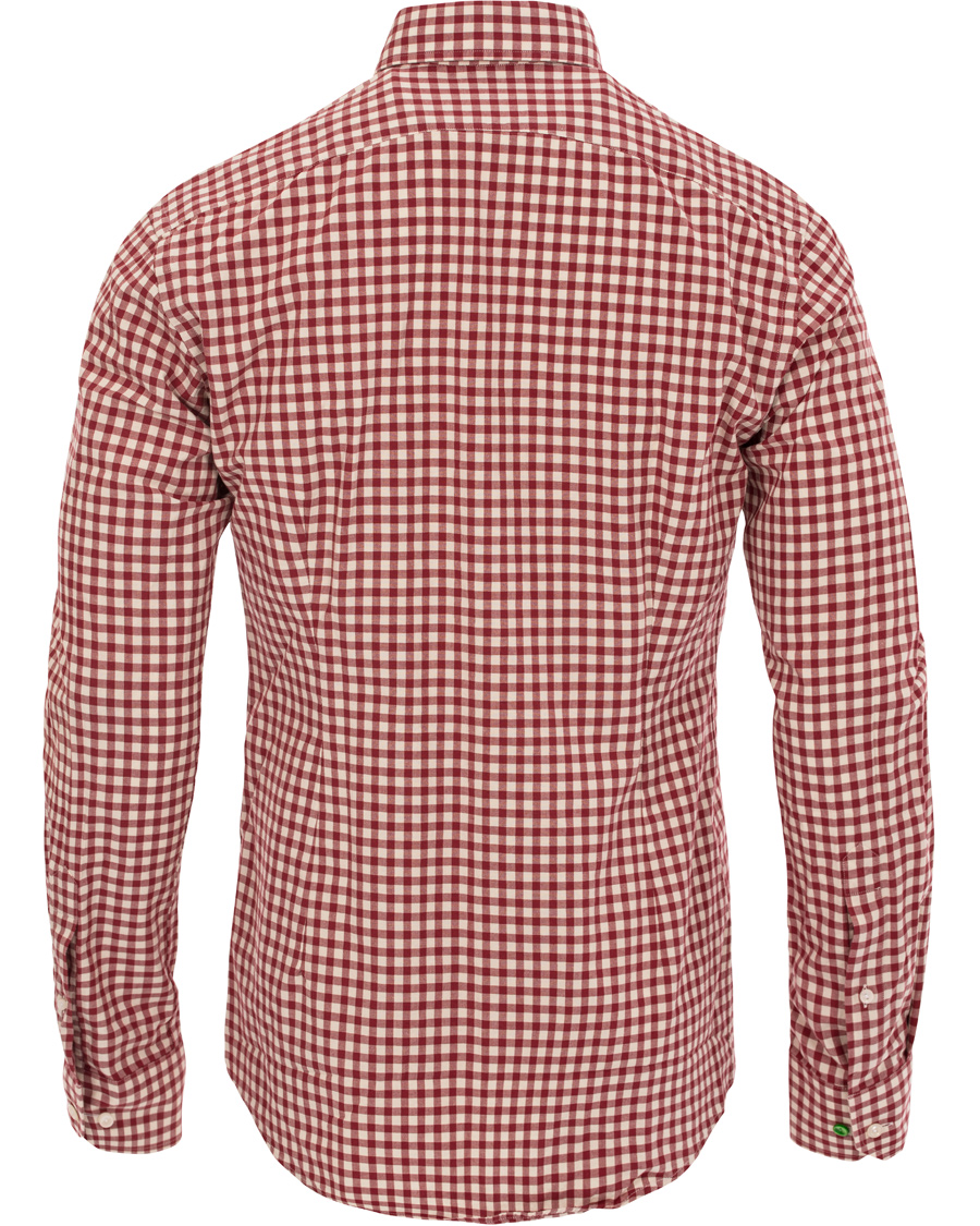 Herre | Skjorter | Eton | Slim Fit Shirt Green Ribbon Check Red