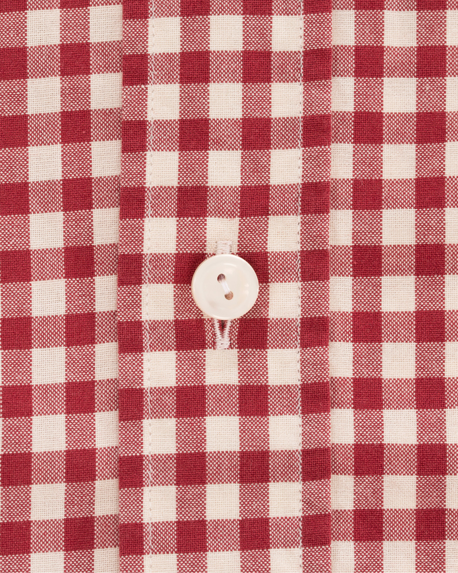 Herre | Skjorter | Eton | Slim Fit Shirt Green Ribbon Check Red