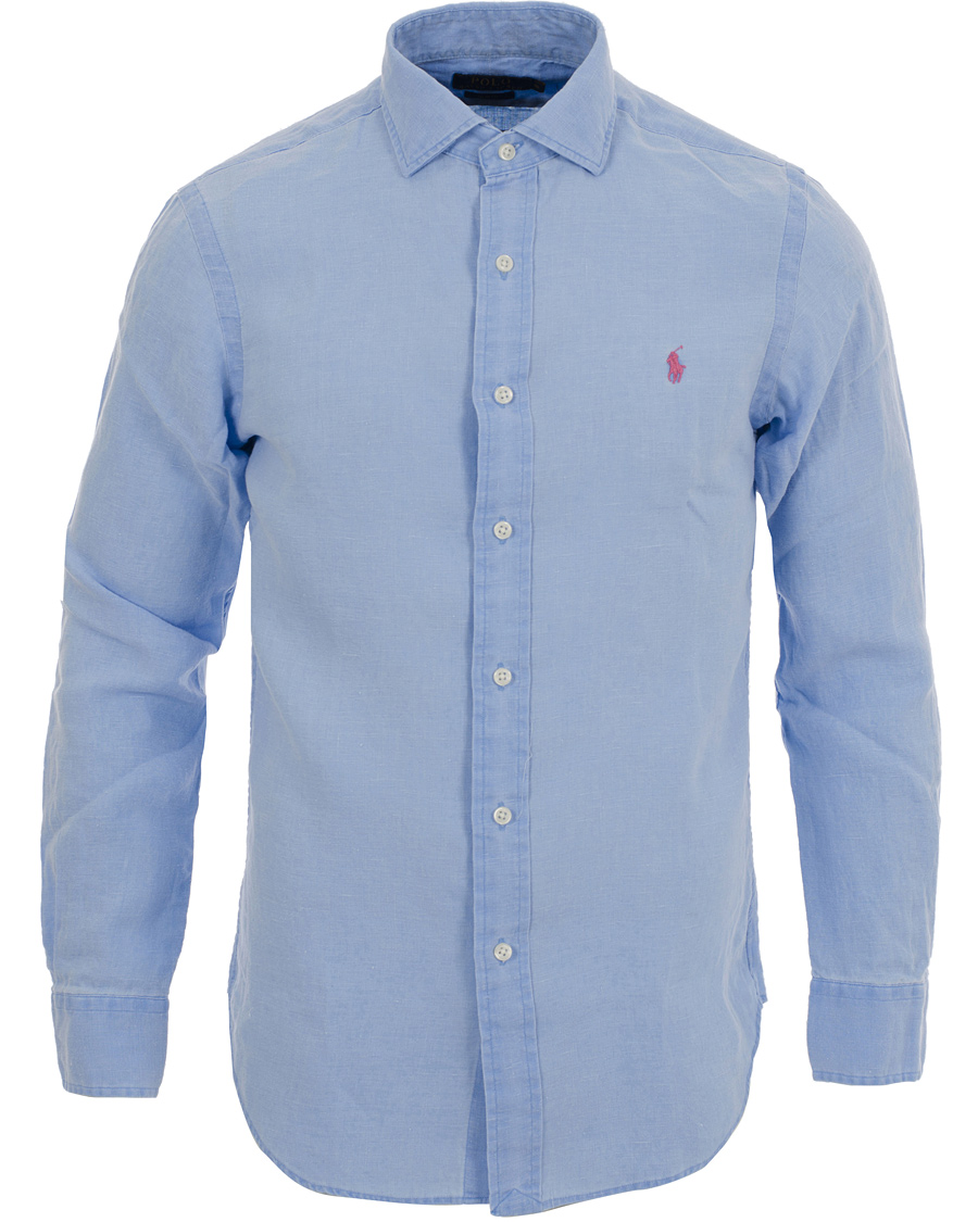 Herre | Skjorter | Polo Ralph Lauren | Slim Fit Estate Linen Shirt Blue