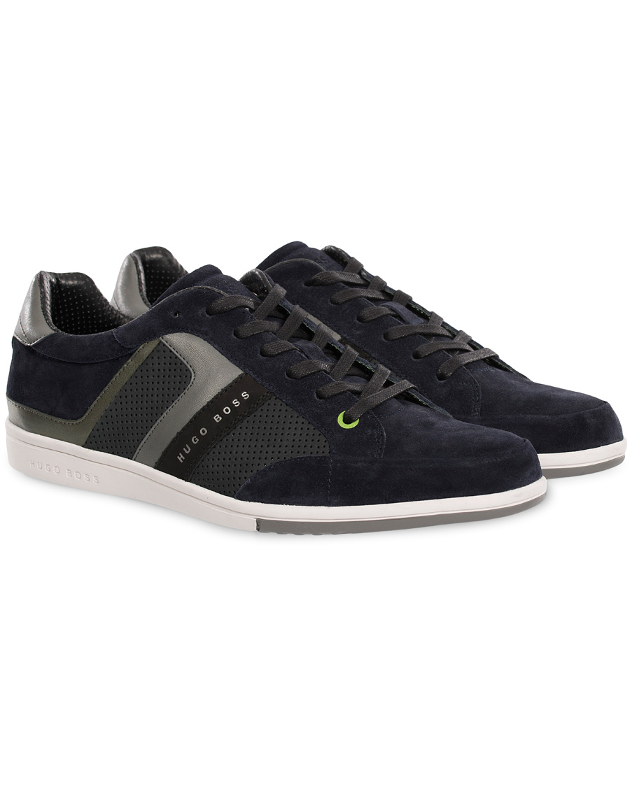 Herre | BOSS Athleisure Eldorado Suede Sneaker Navy | BOSS GREEN | BOSS Athleisure Eldorado Suede Sneaker Navy
