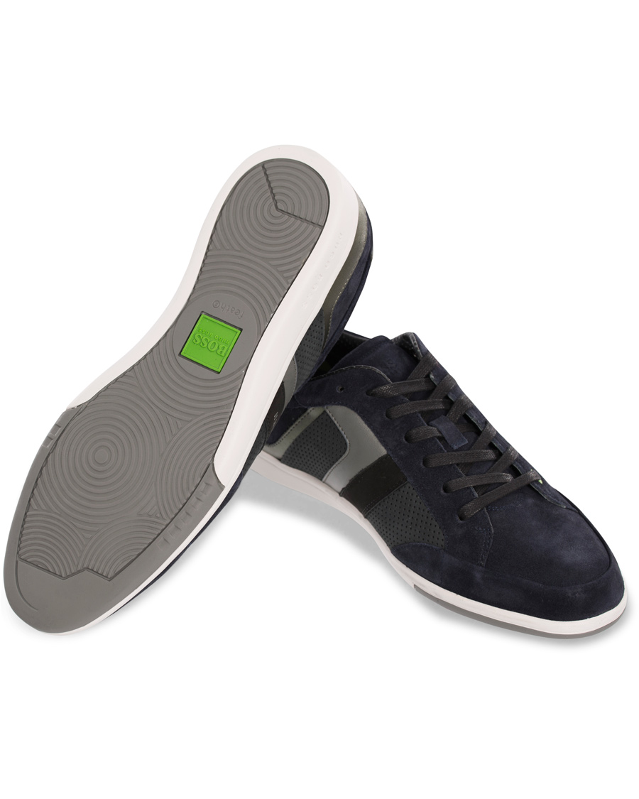 Herre | BOSS Athleisure Eldorado Suede Sneaker Navy | BOSS GREEN | BOSS Athleisure Eldorado Suede Sneaker Navy