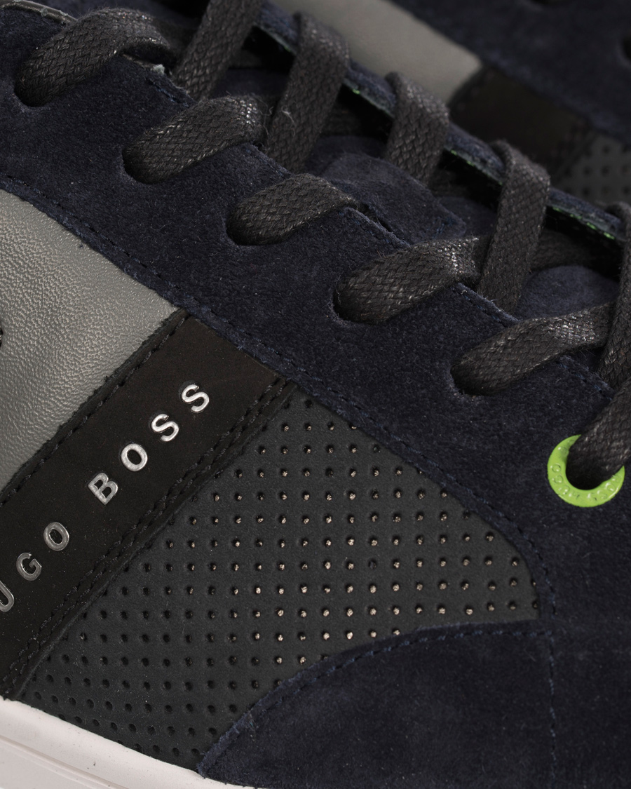 Herre | BOSS Athleisure Eldorado Suede Sneaker Navy | BOSS GREEN | BOSS Athleisure Eldorado Suede Sneaker Navy