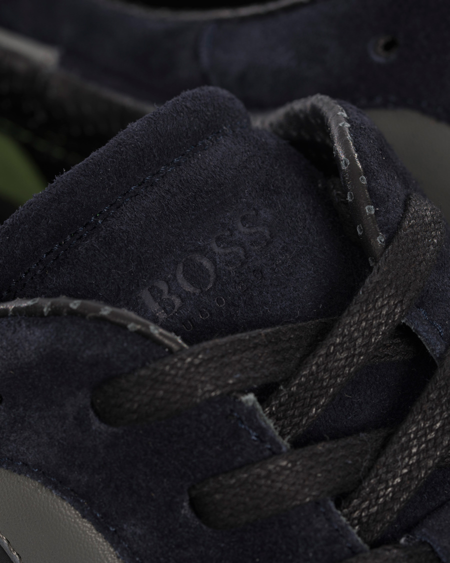 Herre | BOSS Athleisure Eldorado Suede Sneaker Navy | BOSS GREEN | BOSS Athleisure Eldorado Suede Sneaker Navy
