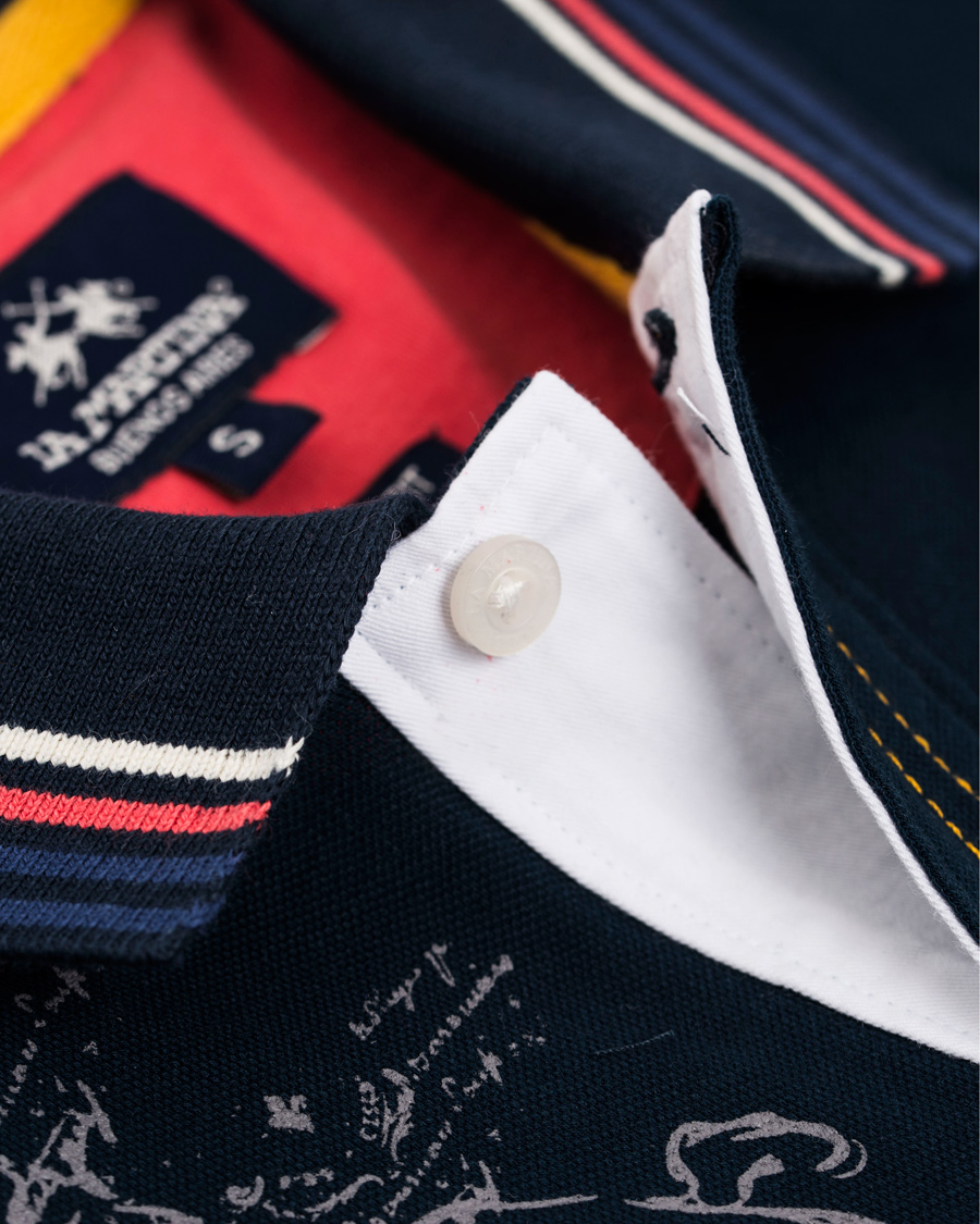 Herre | Pikéer | La Martina | Logo Polo Piqué Navy
