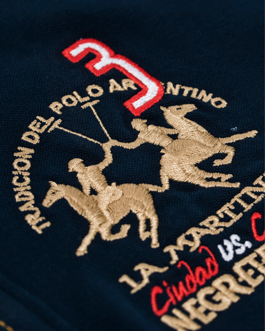 Herre | Pikéer | La Martina | Logo Polo Piqué Navy