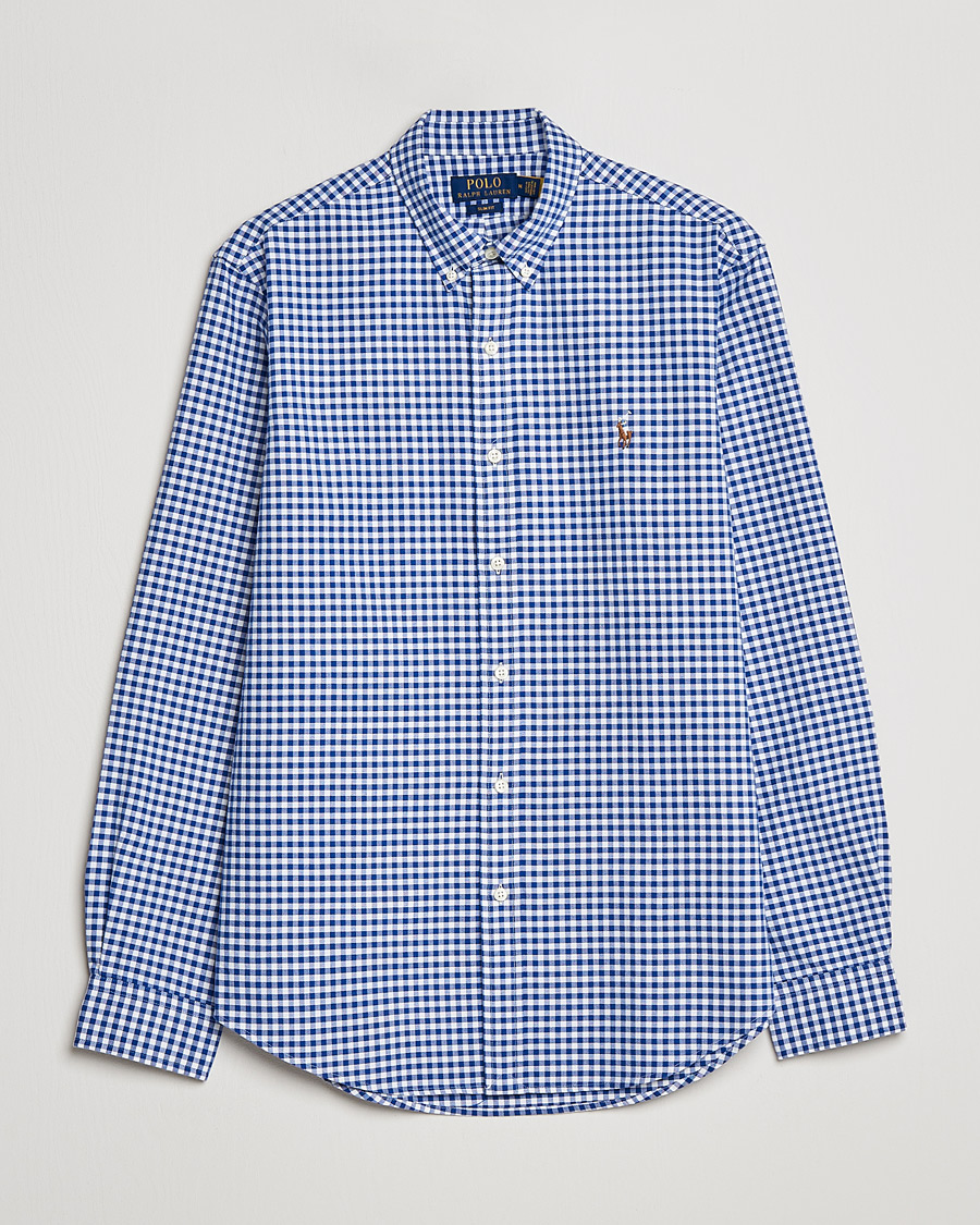 Herre |  | Polo Ralph Lauren | Slim Fit Shirt Oxford Blue/White Gingham