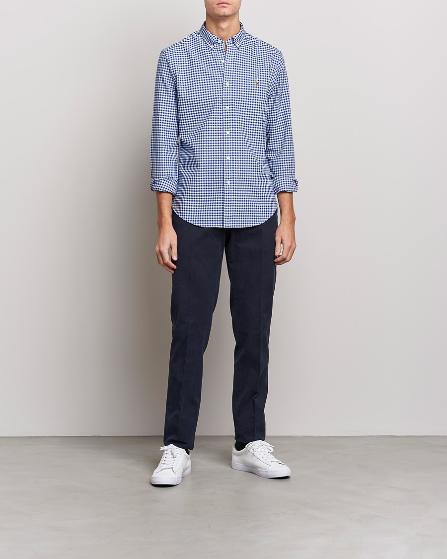 Herre | Skjorter | Polo Ralph Lauren | Slim Fit Shirt Oxford Blue/White Gingham S