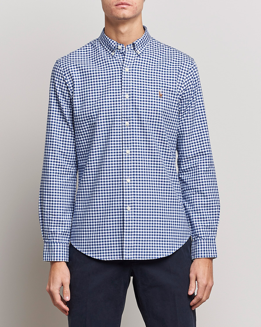 Herre | Skjorter | Polo Ralph Lauren | Slim Fit Shirt Oxford Blue/White Gingham