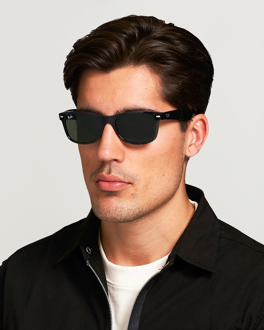 Herre | Sommeravdelingen | Ray-Ban | New Wayfarer Sunglasses Black/Crystal Green