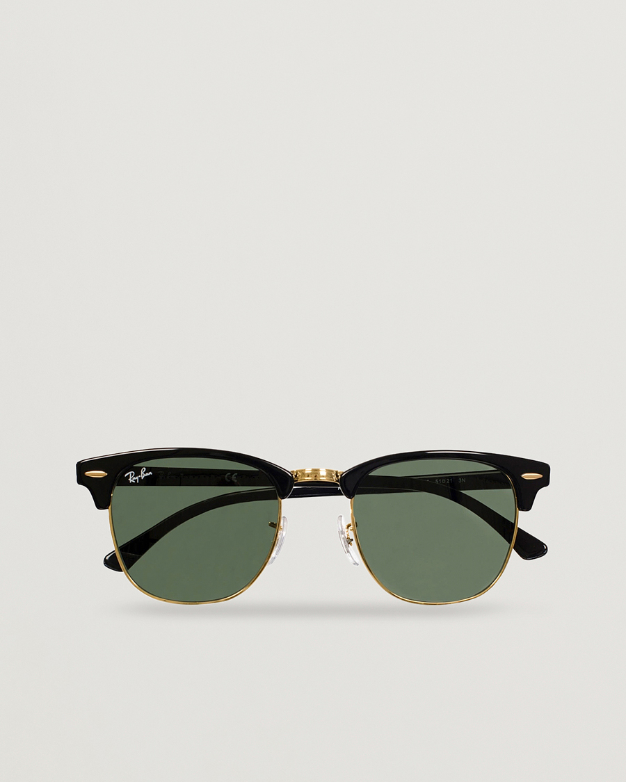 Herre | Solbriller | Ray-Ban | Clubmaster Sunglasses Ebony/Crystal Green