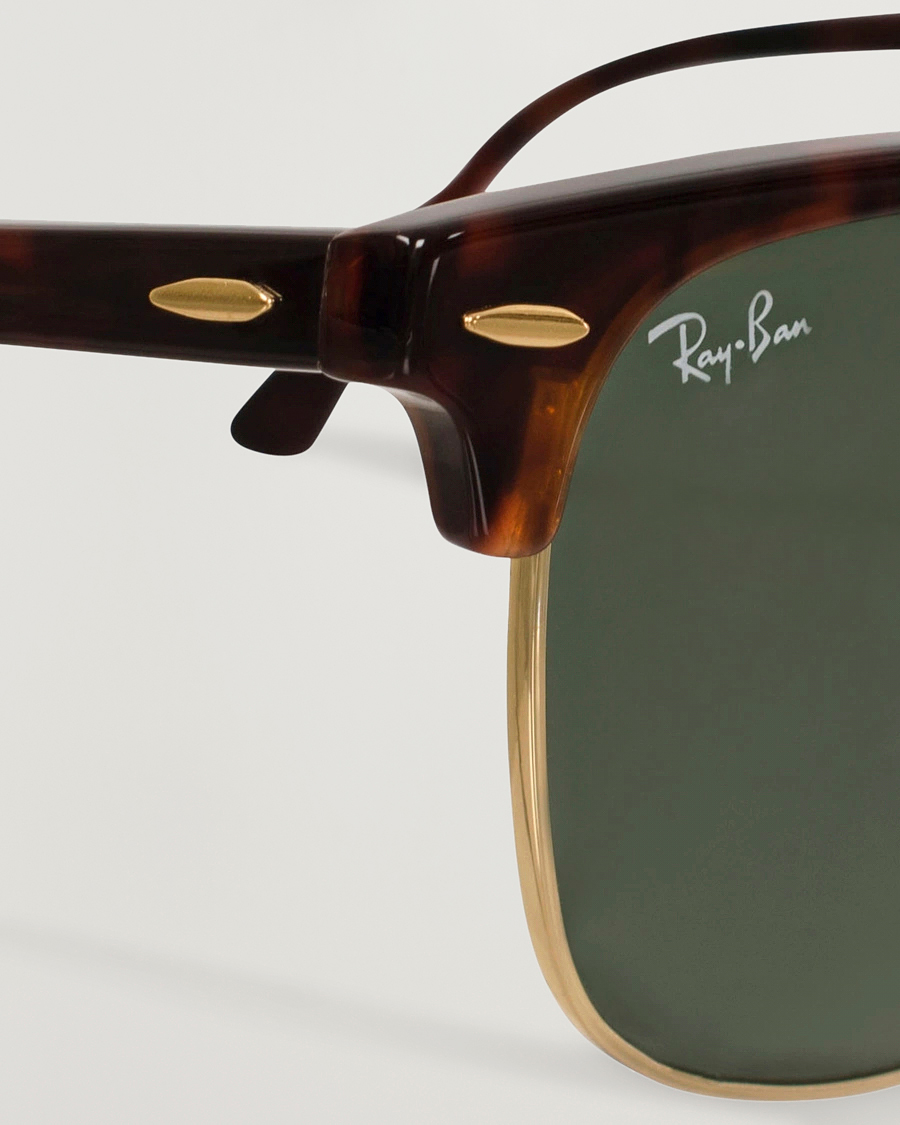 Herre | Solbriller | Ray-Ban | Clubmaster Sunglasses Mock Tortoise/Crystal Green